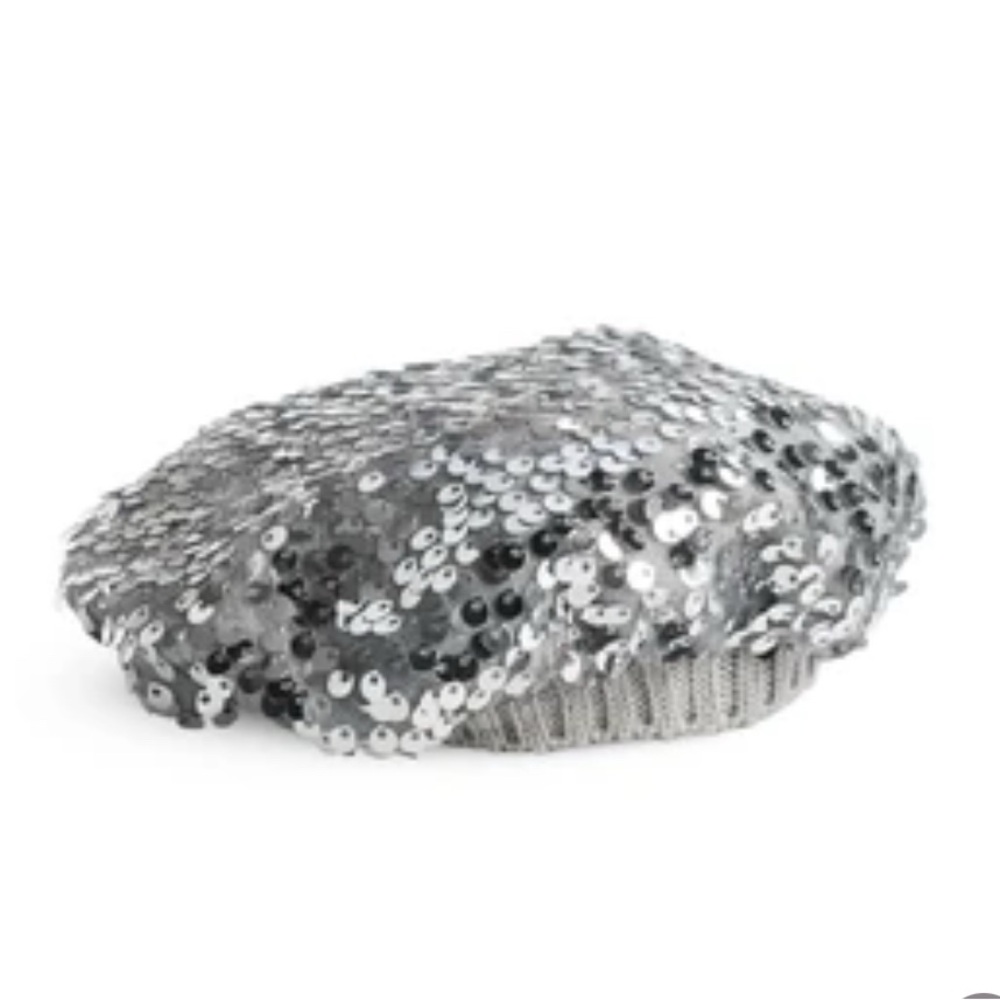 American Girl Truly Me Silver Sparkle Beanie for 18" Dolls NIB Sequin Shine Hat